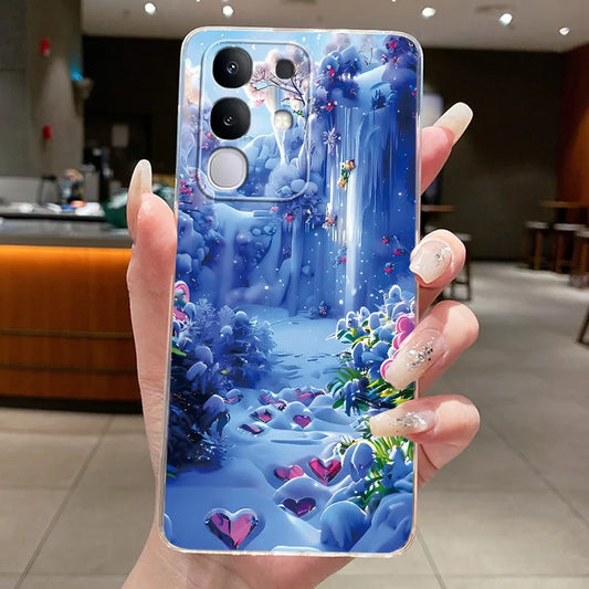 Casing For Vivo Y29 Case 4G V2423 Aesthetic Cute Cat Astronaut Soft Silicone Back Cover For Vivo Y29 4G Transparent Phone Case