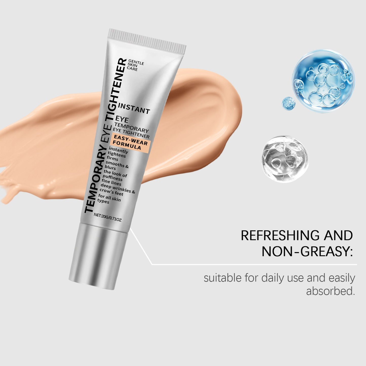 Firm Eye Tightener Cream Remove Dark Circles Eye Bags Anti-Wrinkle Lifting Smoothing Fine Lines Moisturizing Temporary Eye Cream