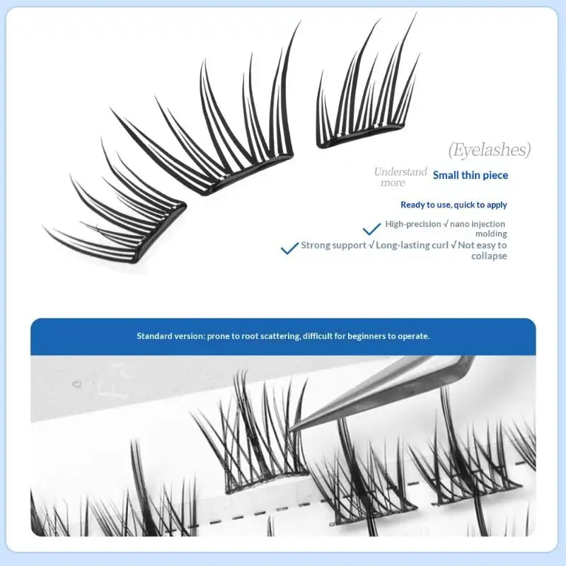 DIY Clusters Eyelashes Glue-free False Eyelashes Natural Eyelash Manga Lashes Soft False Eyelashes Daily Makeup