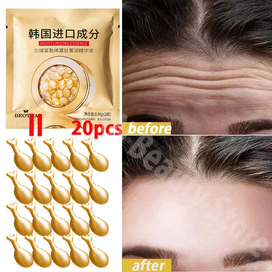 New 20pcs Hyaluronic Acid Capsules Serum Face Fine Line Repair Spot Remove Whiten Anti-Wrinkle Ageless Firm Skin Care Cosmetics