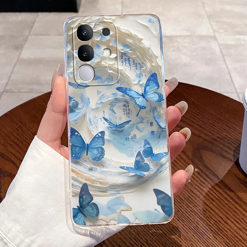 Casing For Vivo Y29 Case 4G V2423 Aesthetic Cute Cat Astronaut Soft Silicone Back Cover For Vivo Y29 4G Transparent Phone Case