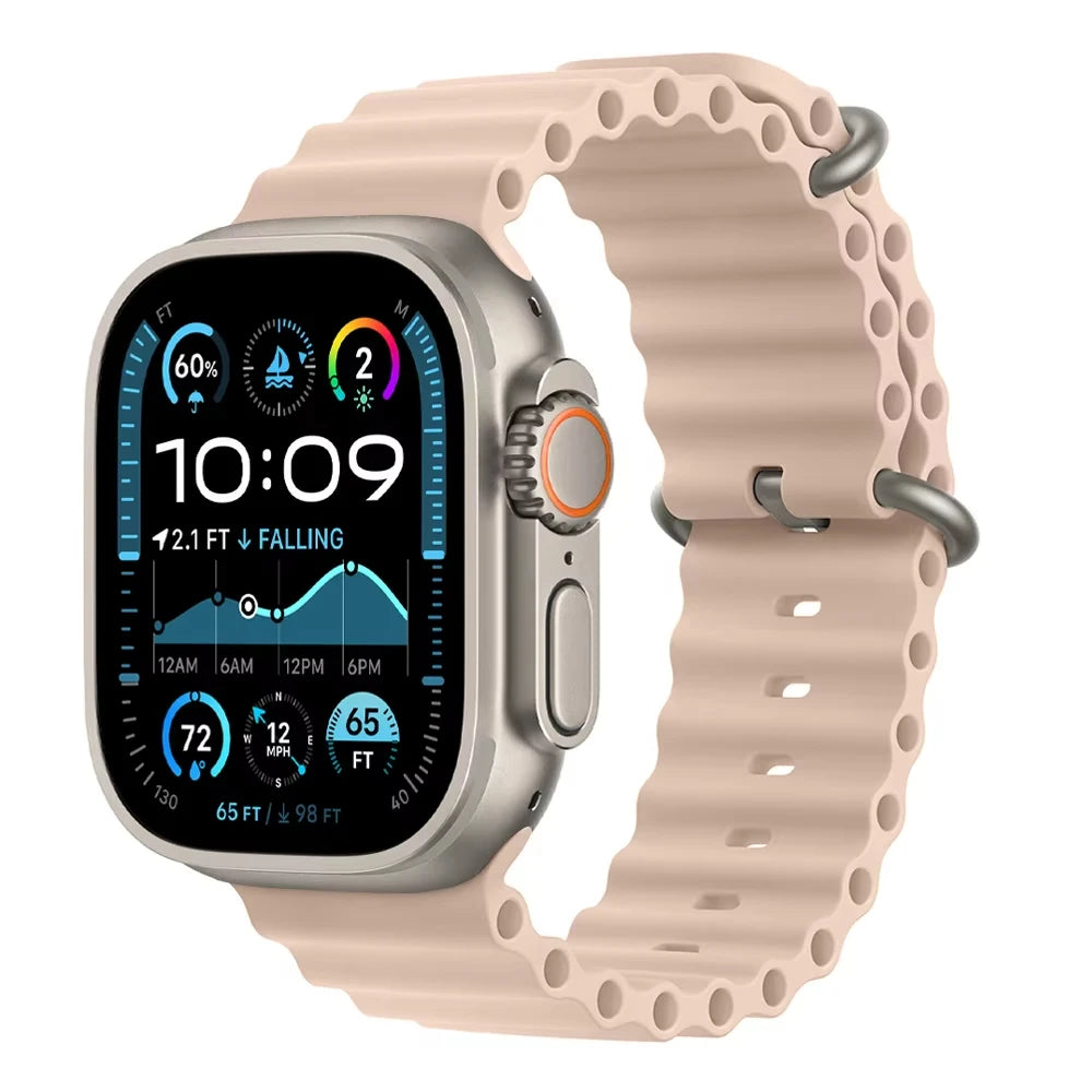 Official Ocean Strap For Apple Watch Bands Ultra 3 2 49mm 46mm 44mm 40mm 41mm 42mm 45mm Bracelet iWatch Series 11 10 9 8 7 6 SE3