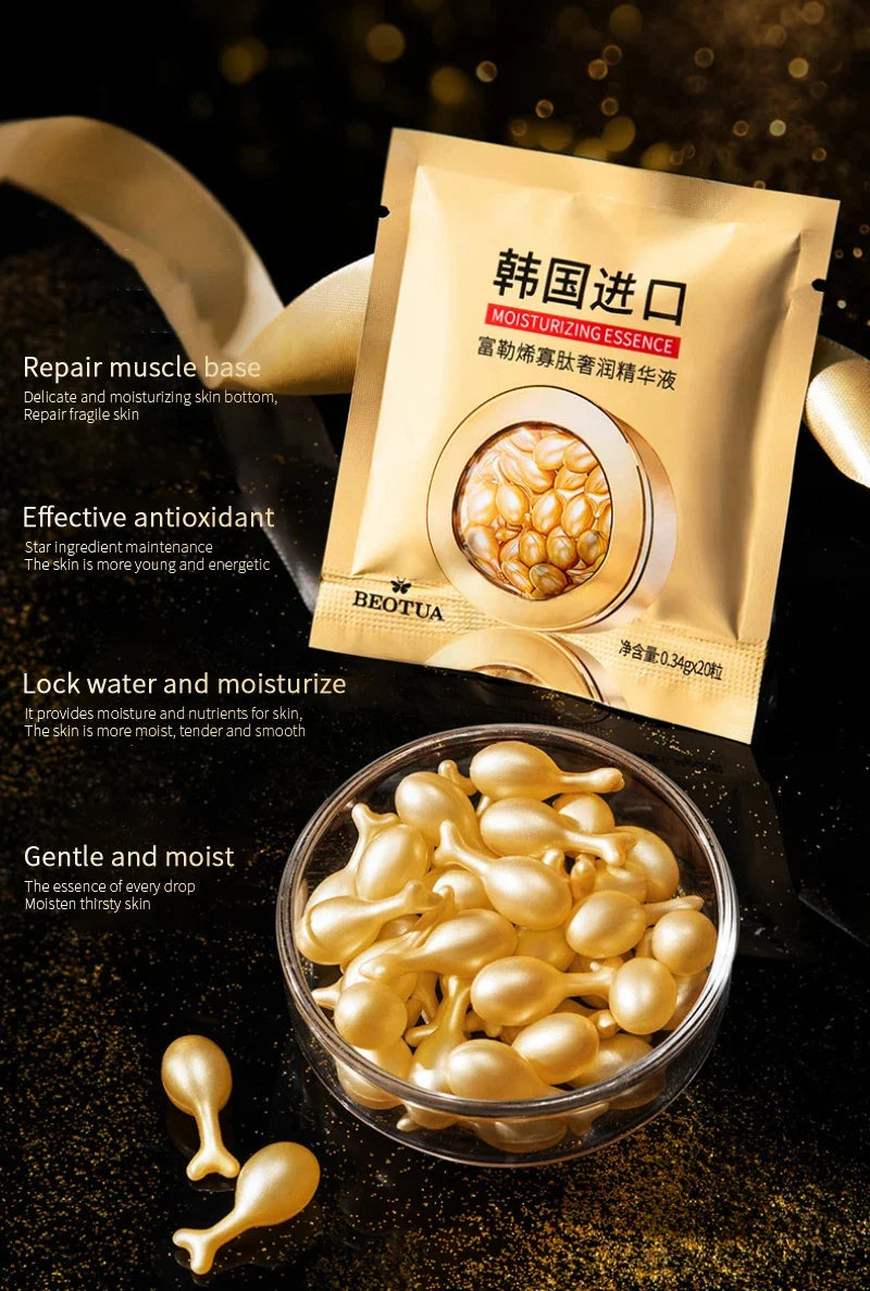 New 20pcs Hyaluronic Acid Capsules Serum Face Fine Line Repair Spot Remove Whiten Anti-Wrinkle Ageless Firm Skin Care Cosmetics