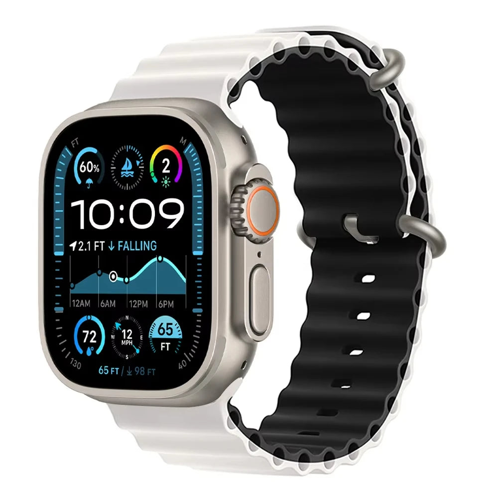 Official Ocean Strap For Apple Watch Bands Ultra 3 2 49mm 46mm 44mm 40mm 41mm 42mm 45mm Bracelet iWatch Series 11 10 9 8 7 6 SE3