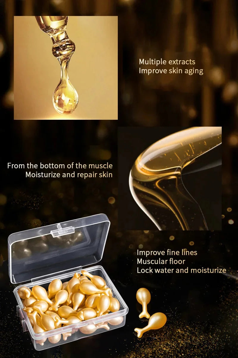 New 20pcs Hyaluronic Acid Capsules Serum Face Fine Line Repair Spot Remove Whiten Anti-Wrinkle Ageless Firm Skin Care Cosmetics