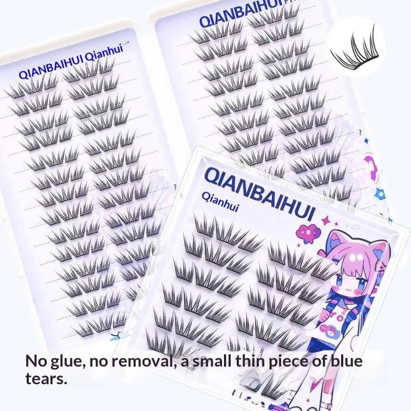 DIY Clusters Eyelashes Glue-free False Eyelashes Natural Eyelash Manga Lashes Soft False Eyelashes Daily Makeup