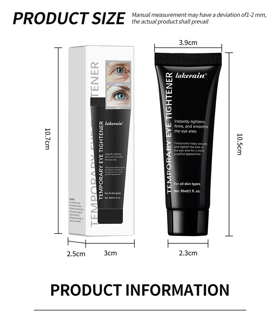 Instant Tighten Wrinkles Eye Cream Remove Eye Fat Bags Puffiness Lifting Firming Smooth Fine Lines Nourish Eye Massage Cream