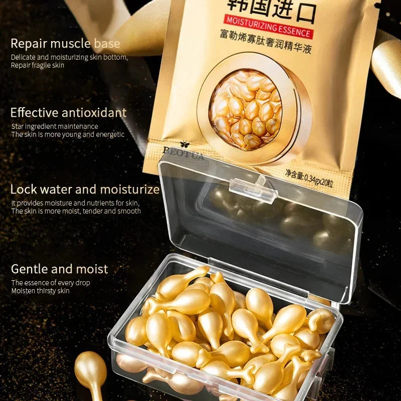 New 20pcs Hyaluronic Acid Capsules Serum Face Fine Line Repair Spot Remove Whiten Anti-Wrinkle Ageless Firm Skin Care Cosmetics