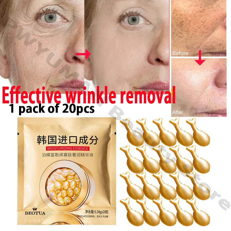 New 20pcs Hyaluronic Acid Capsules Serum Face Fine Line Repair Spot Remove Whiten Anti-Wrinkle Ageless Firm Skin Care Cosmetics