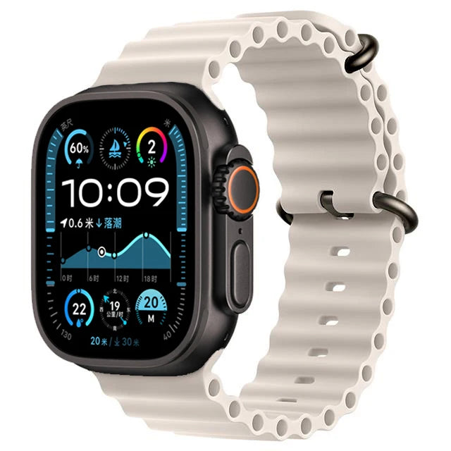 Official Ocean Strap For Apple Watch Bands Ultra 3 2 49mm 46mm 44mm 40mm 41mm 42mm 45mm Bracelet iWatch Series 11 10 9 8 7 6 SE3