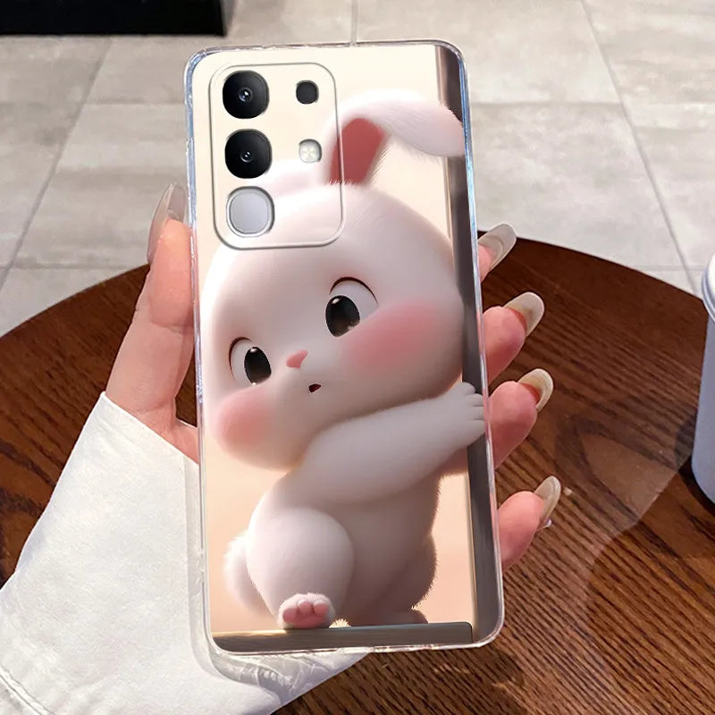 Casing For Vivo Y29 Case 4G V2423 Aesthetic Cute Cat Astronaut Soft Silicone Back Cover For Vivo Y29 4G Transparent Phone Case