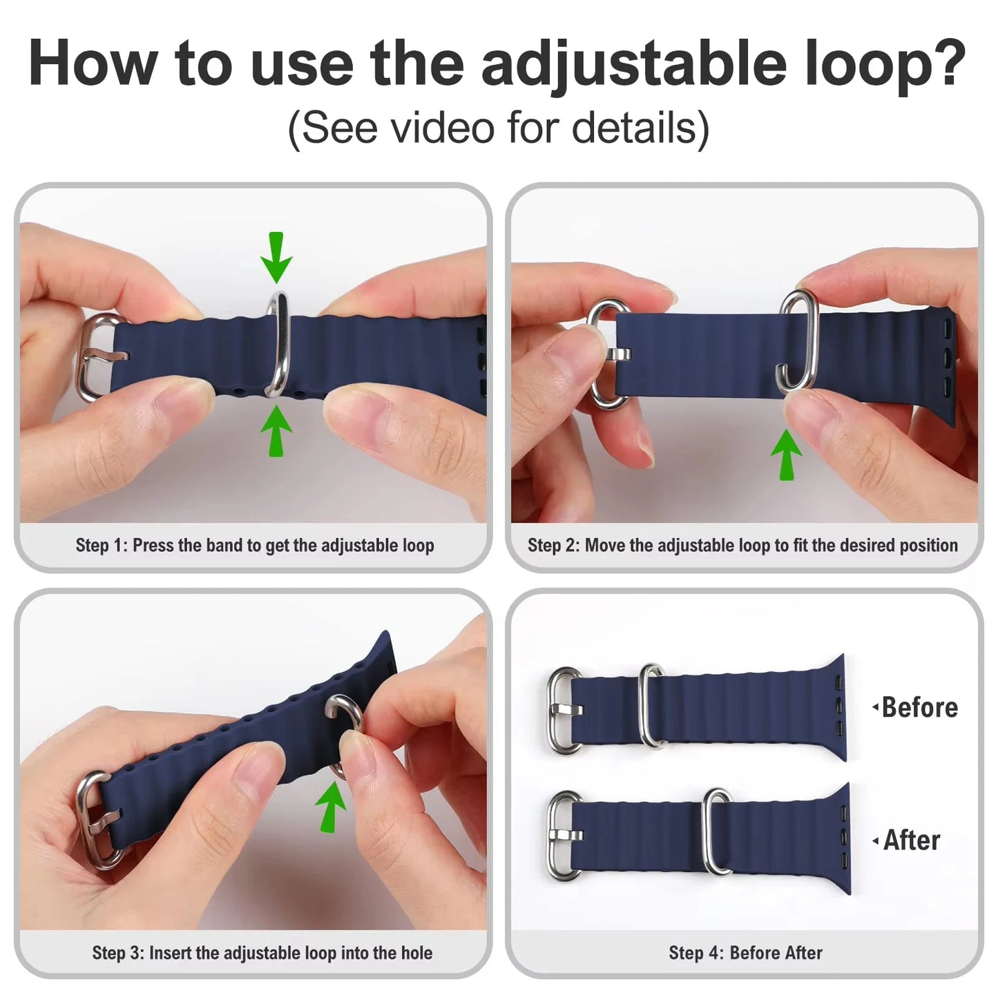 Official Ocean Strap For Apple Watch Bands Ultra 3 2 49mm 46mm 44mm 40mm 41mm 42mm 45mm Bracelet iWatch Series 11 10 9 8 7 6 SE3