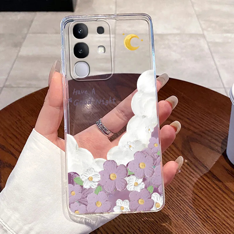 Casing For Vivo Y29 Case 4G V2423 Aesthetic Cute Cat Astronaut Soft Silicone Back Cover For Vivo Y29 4G Transparent Phone Case