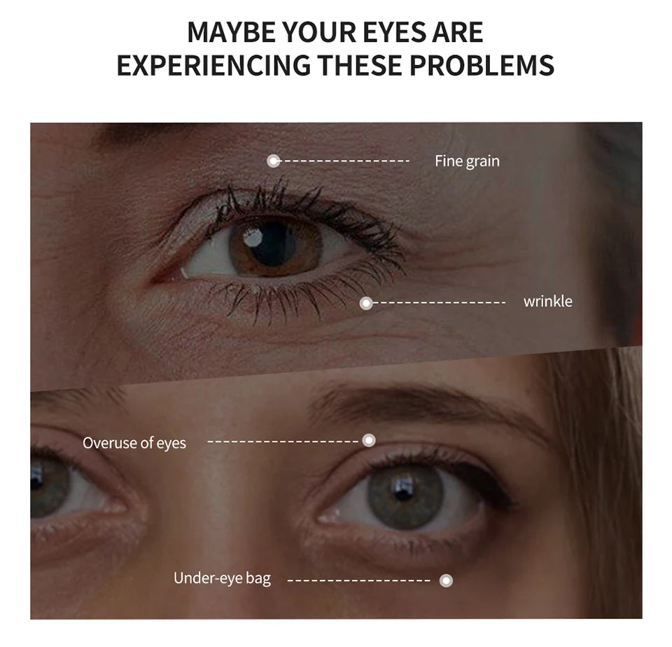 Instant Tighten Wrinkles Eye Cream Remove Eye Fat Bags Puffiness Lifting Firming Smooth Fine Lines Nourish Eye Massage Cream