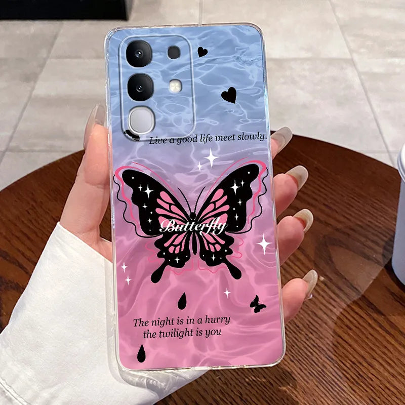 Casing For Vivo Y29 Case 4G V2423 Aesthetic Cute Cat Astronaut Soft Silicone Back Cover For Vivo Y29 4G Transparent Phone Case