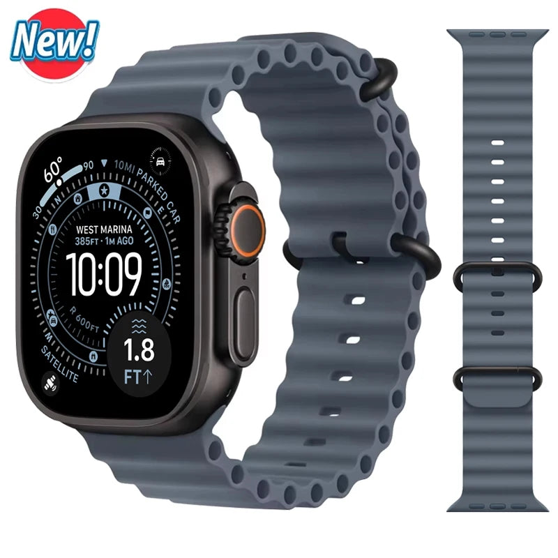 Official Ocean Strap For Apple Watch Bands Ultra 3 2 49mm 46mm 44mm 40mm 41mm 42mm 45mm Bracelet iWatch Series 11 10 9 8 7 6 SE3