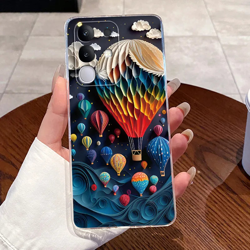 Casing For Vivo Y29 Case 4G V2423 Aesthetic Cute Cat Astronaut Soft Silicone Back Cover For Vivo Y29 4G Transparent Phone Case