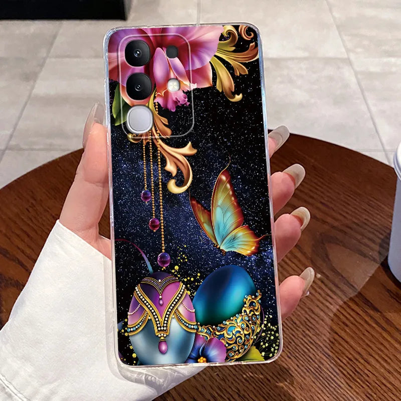 Casing For Vivo Y29 Case 4G V2423 Aesthetic Cute Cat Astronaut Soft Silicone Back Cover For Vivo Y29 4G Transparent Phone Case