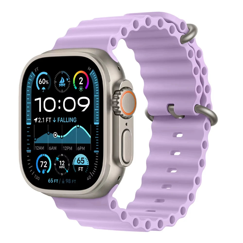 Official Ocean Strap For Apple Watch Bands Ultra 3 2 49mm 46mm 44mm 40mm 41mm 42mm 45mm Bracelet iWatch Series 11 10 9 8 7 6 SE3